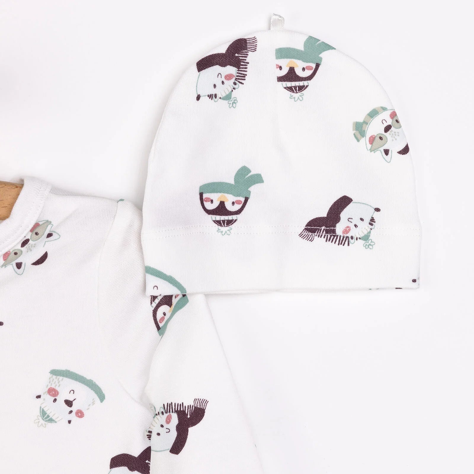 HelloBaby Footed Jumpsuit with Hat - Ecru - ebebek - Black Friday