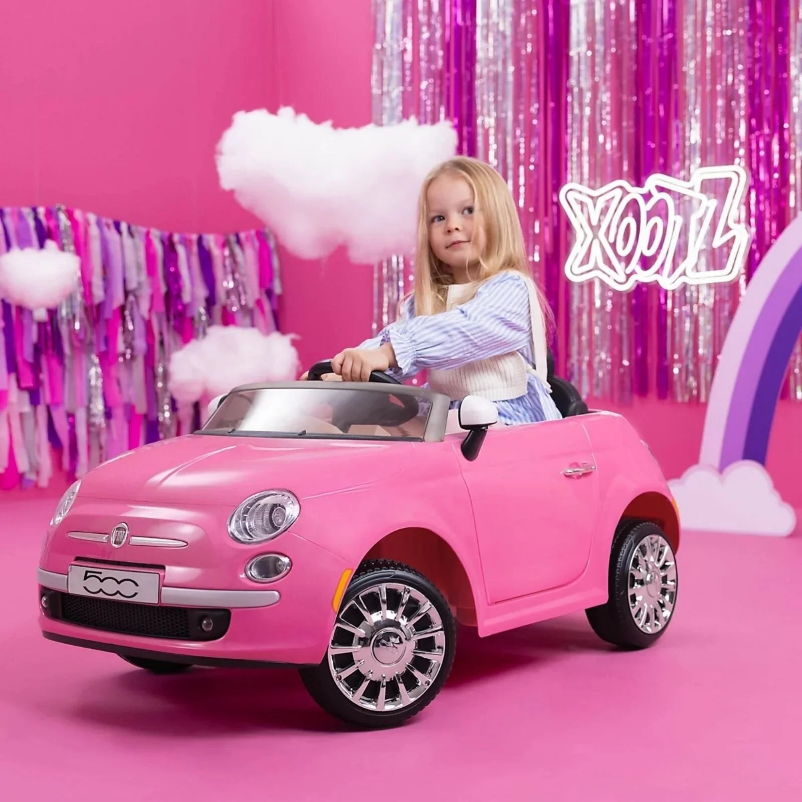 Xootz Fiat 500 12V Electric Ride On - Pink - ebebek - Black Friday