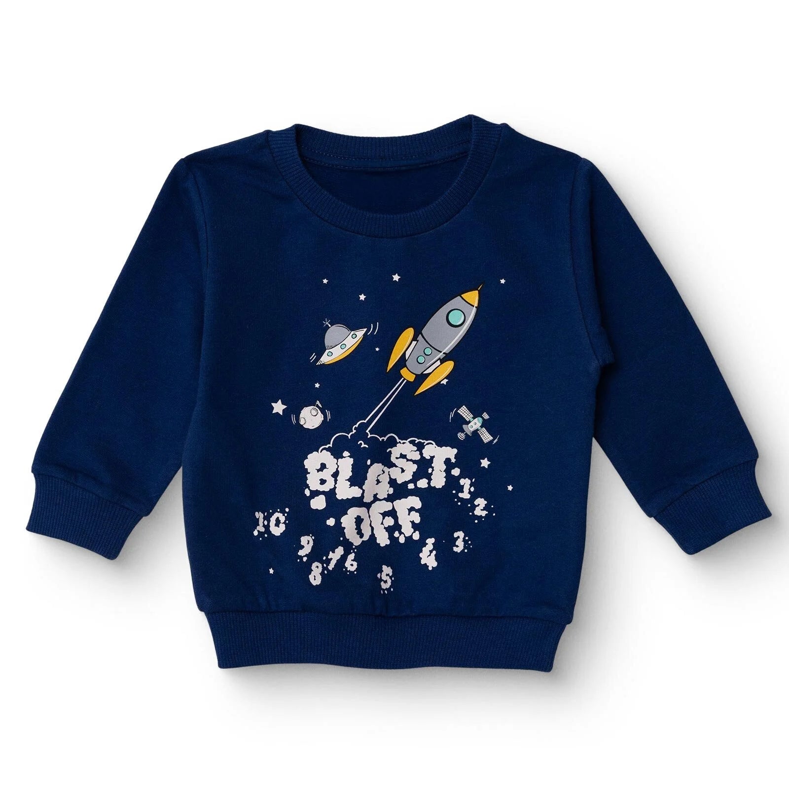 HelloBaby Basic Baby Boy Sweatshirt - Navy Blue - ebebek - Black Friday
