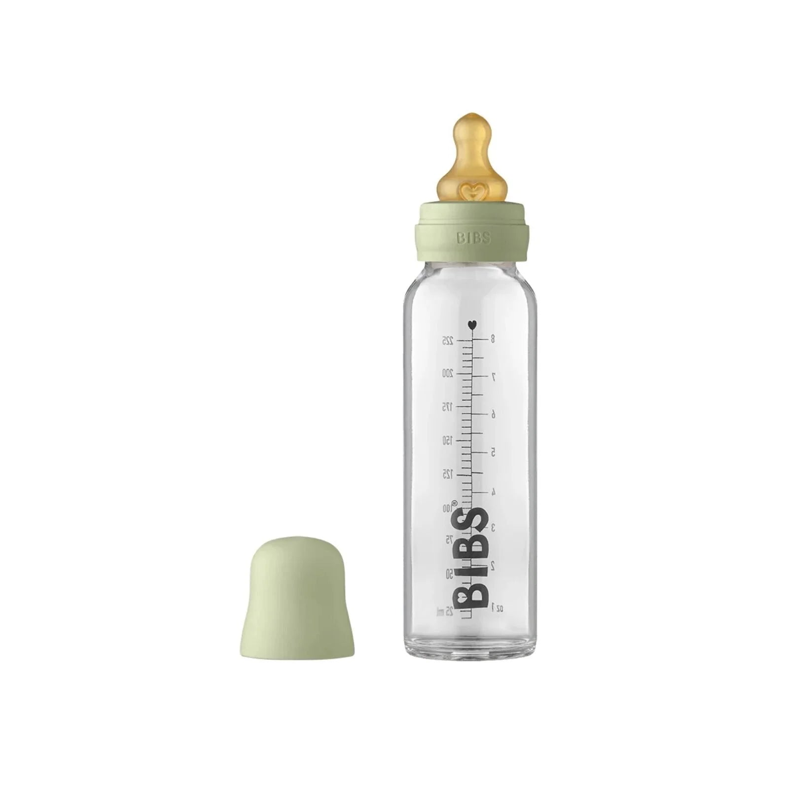 BIBS Baby Glass Bottle Complete Set Latex 225ml - Sage - ebebek - Black Friday