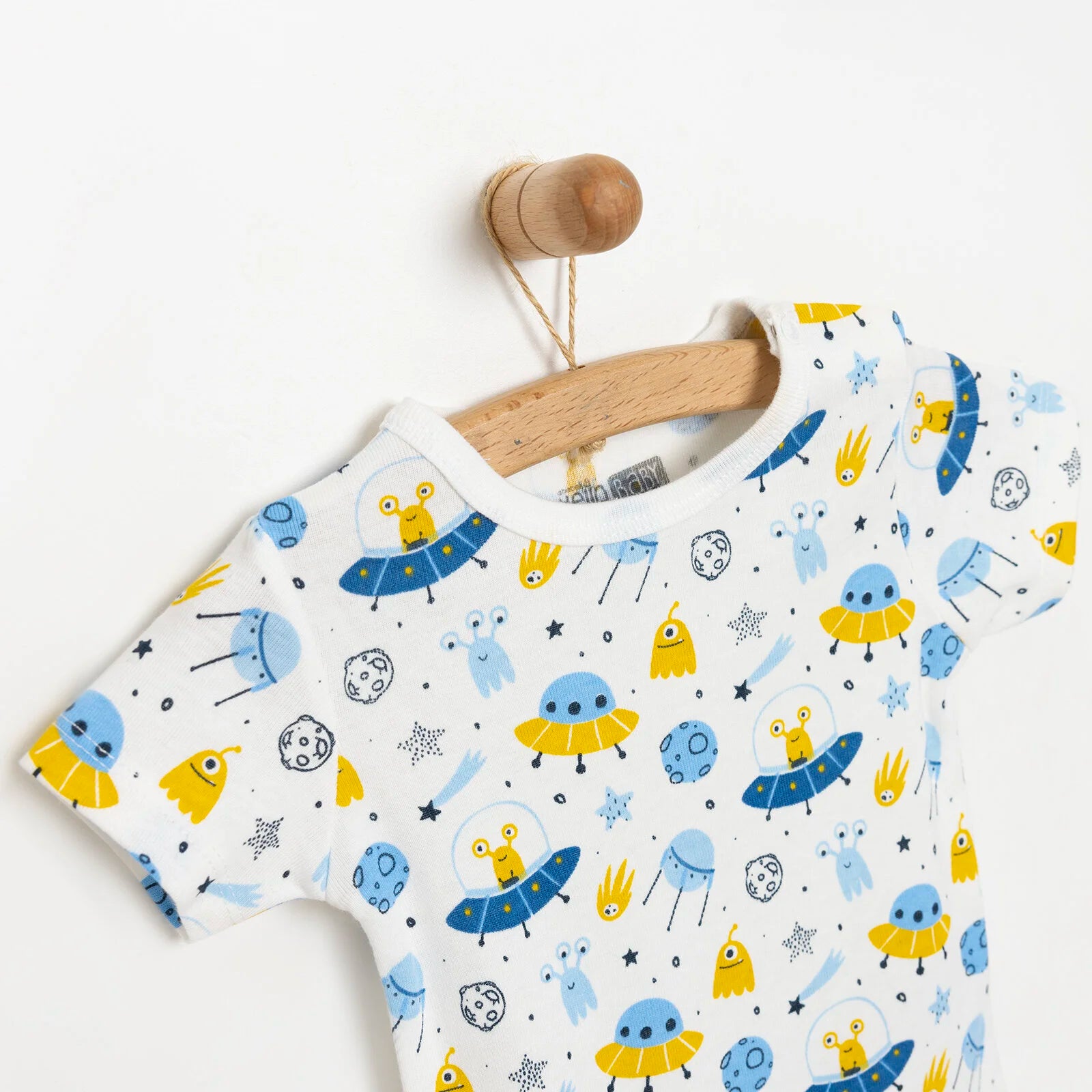 HelloBaby Baby Boy Short Sleeve Body - White - ebebek - Black Friday