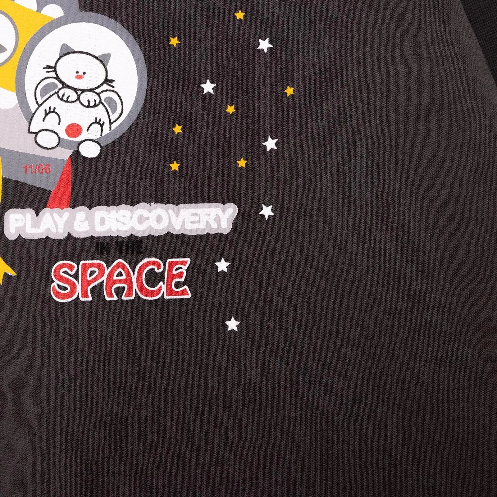 HelloBaby Basic Low Raised Lion Printed Sweatshirt - Dark Grey - ebebek - Black Friday