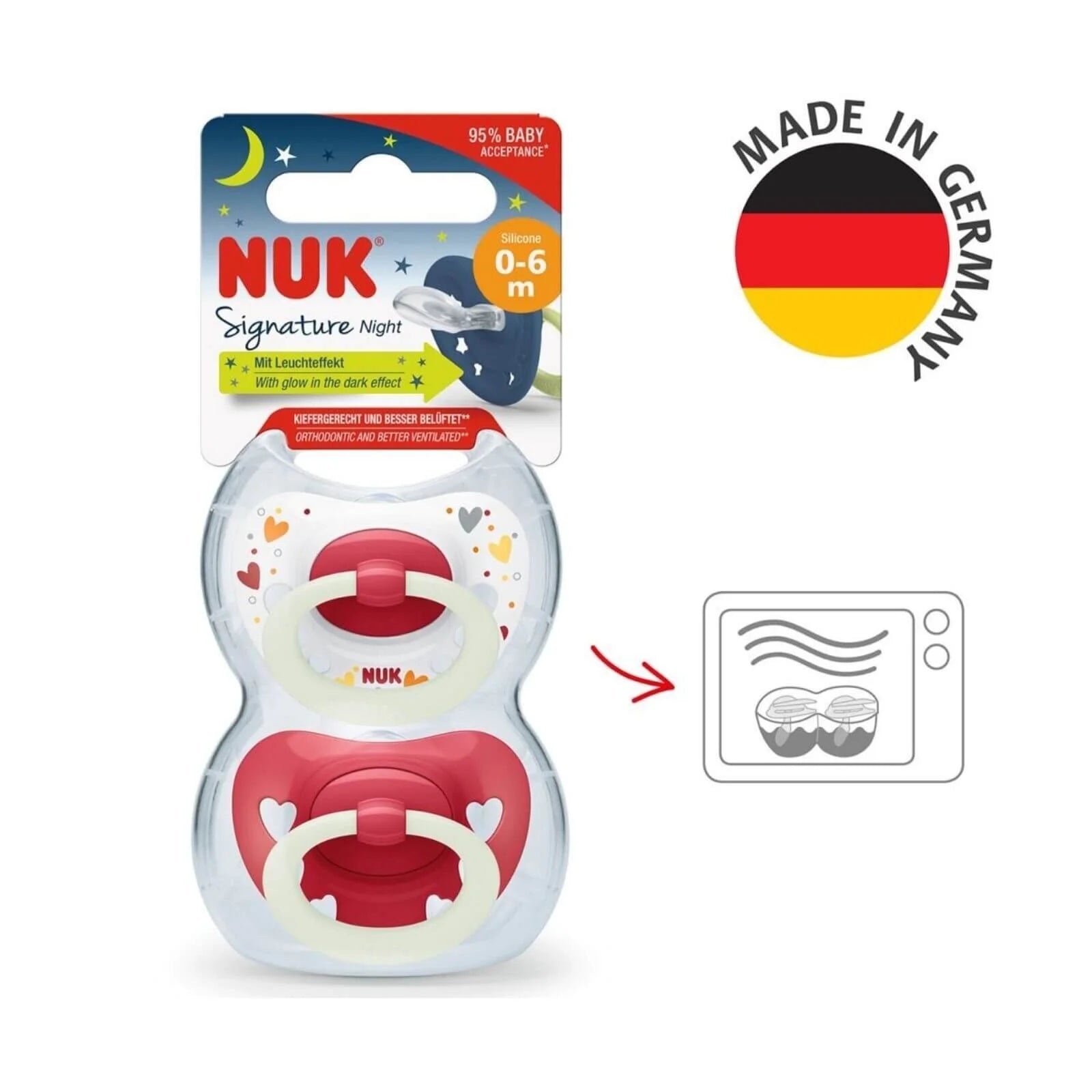 NUK Signature Night Silicone Soothers 0 - 6 months - ebebek - Black Friday