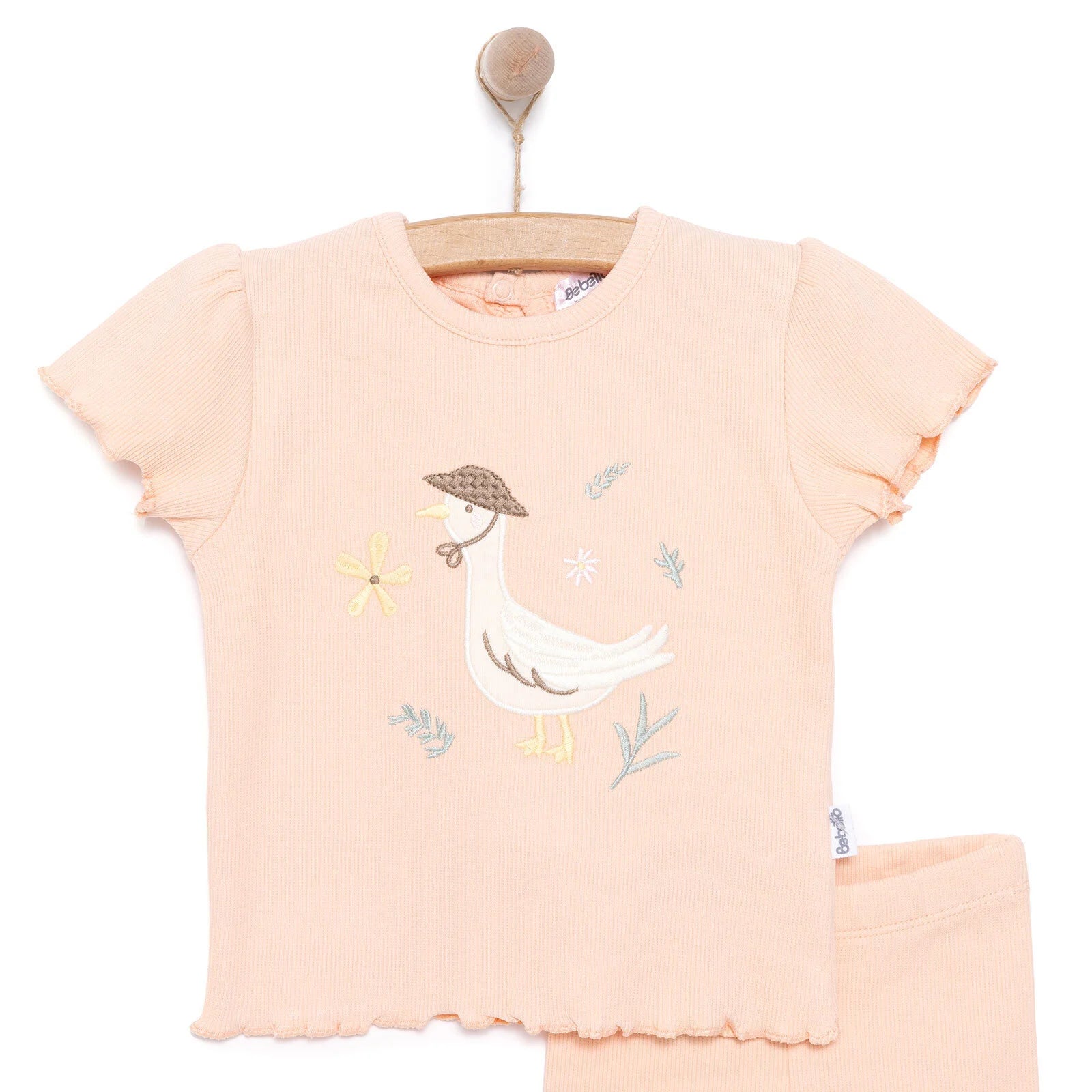 Bebetto Cute Duck Girl Tshirt - Bottom - Salmon - ebebek - Black Friday
