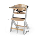 Outlet - Kinderkraft Enock Wooden Highchair - Wooden Grey - ebebek - Black Friday