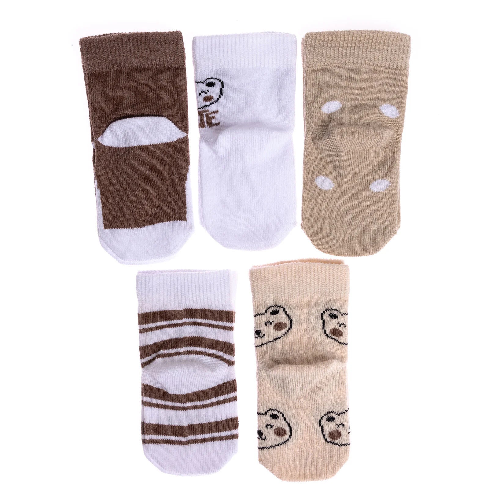 HelloBaby Baby Girl Socks 5 Pcs - Light Brown - ebebek - Black Friday