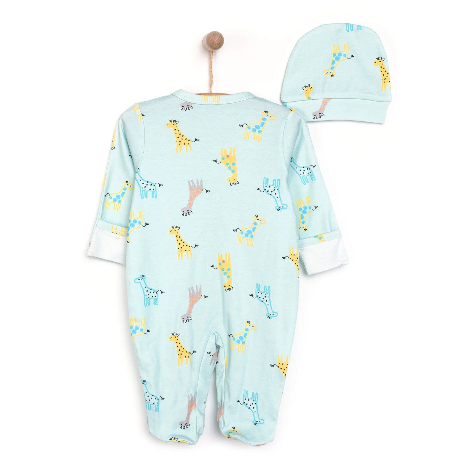 HelloBaby Newborn Girl Jumpsuit - Hat - Green - ebebek - Black Friday