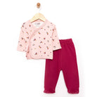 HelloBaby Girl Wrapover Top - Footed Bottom - Pink - ebebek - Black Friday