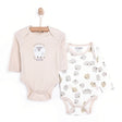 HelloBaby Baby Girl Long Sleeve Bodysuit 2 pcs - Beige - ebebek - Black Friday