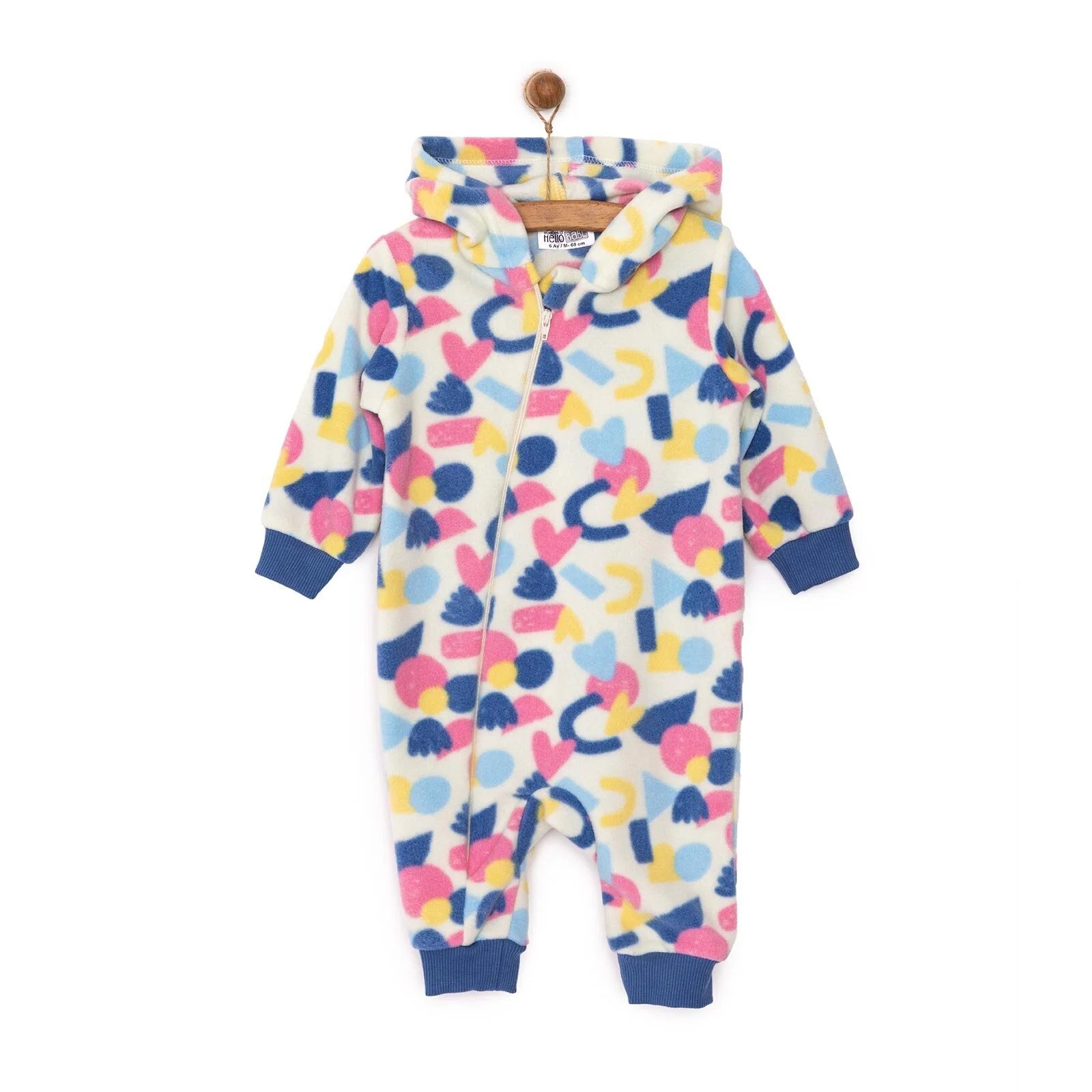 HelloBaby Basic Repeat Printed Fleece Jumpsuit - Printed - ebebek - Black Friday