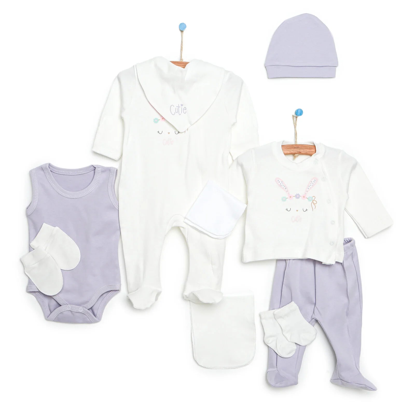 Bebbek Baby Girl 10 Pcs Newborn Starter Set - Purple - ebebek - Black Friday