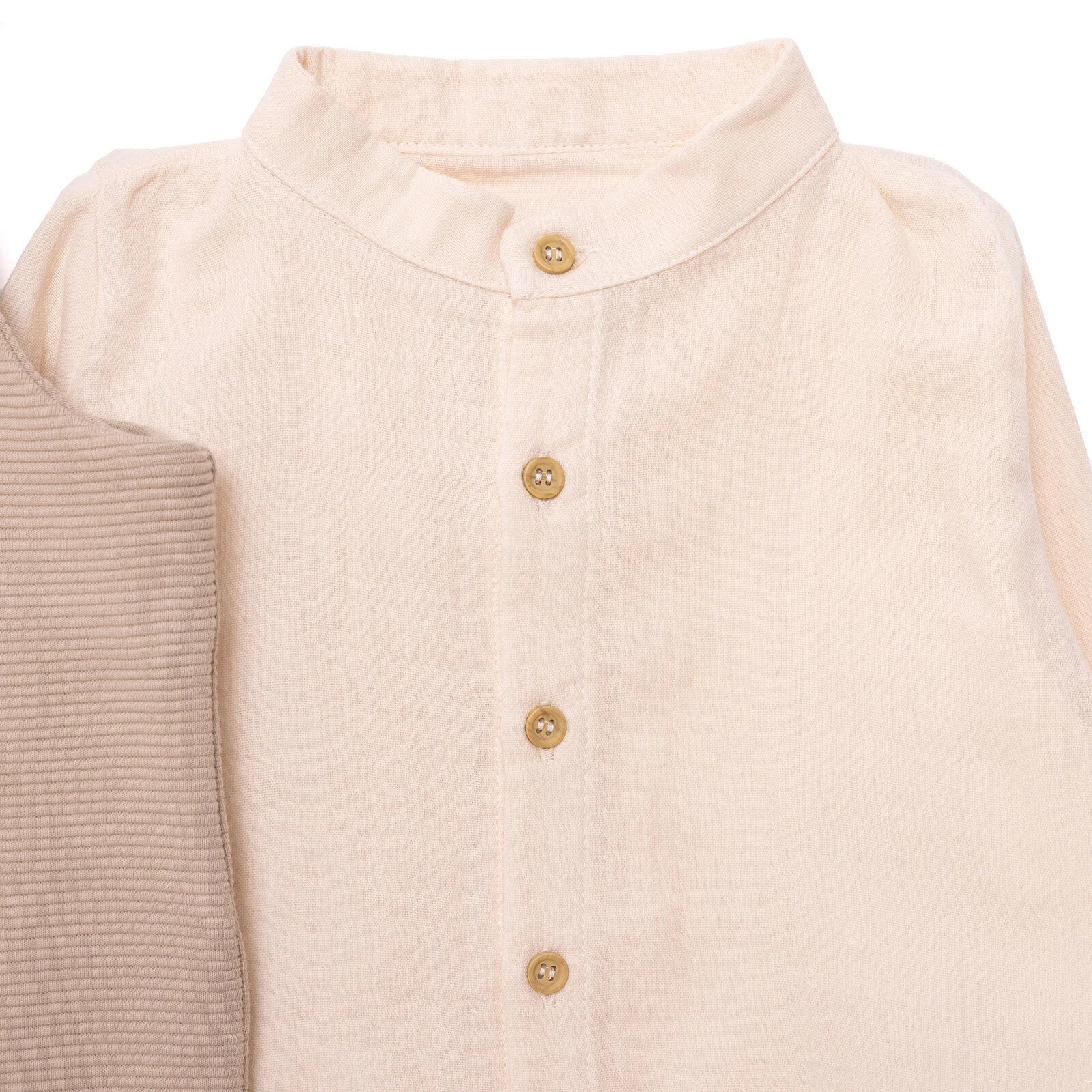 Cassiope Newborn Dungarees Set - Beige - ebebek - Black Friday