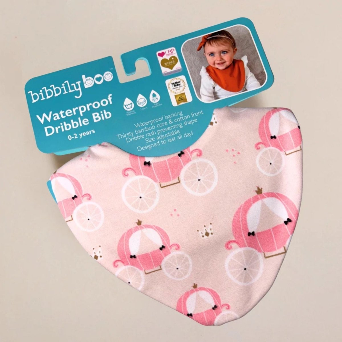 Bibbilyboo Waterproof Dribble Bib Pack of 3 - Princess - ebebek - Black Friday