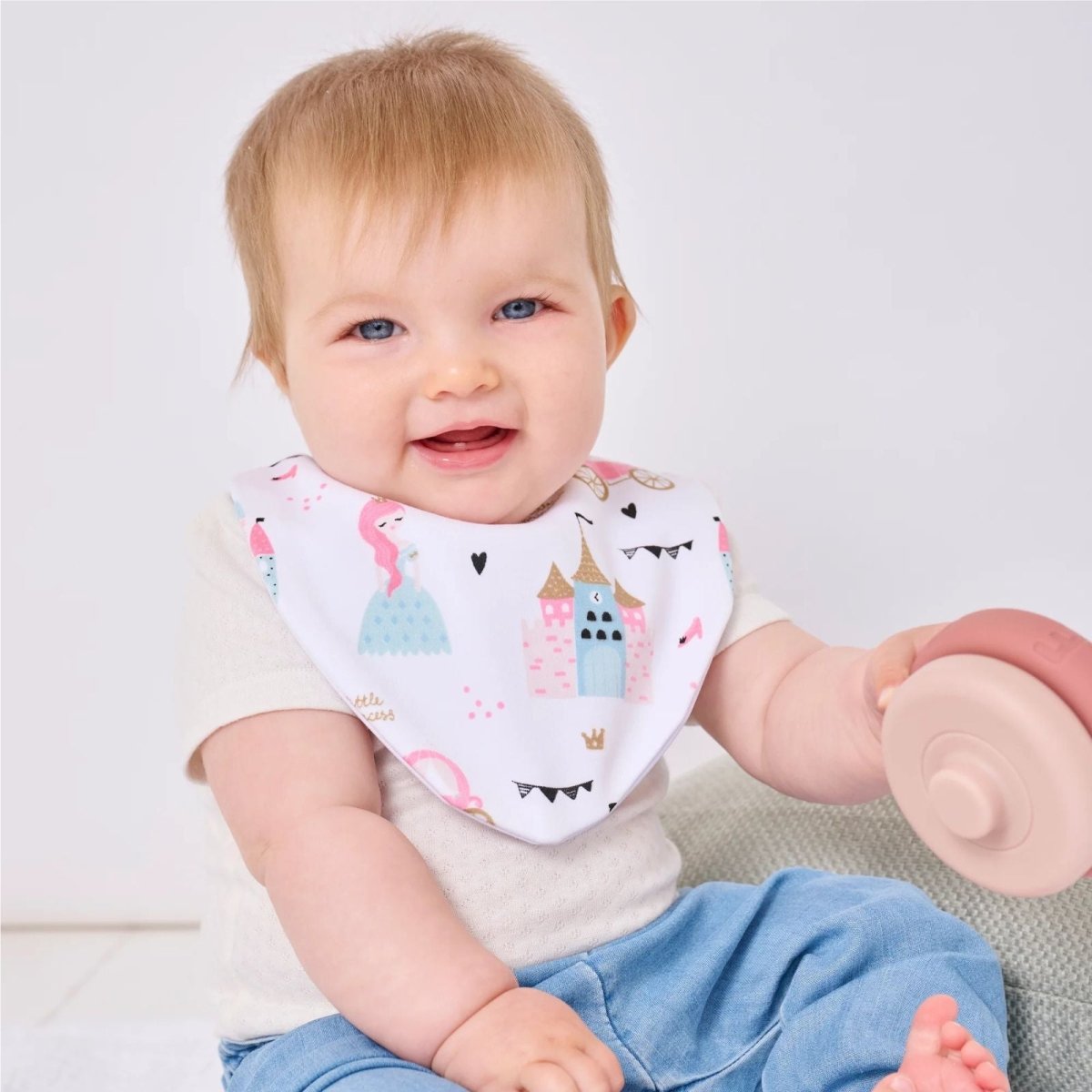 Bibbilyboo Waterproof Dribble Bib Pack of 3 - Princess - ebebek - Black Friday