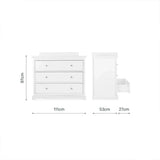 CuddleCo Beaumont Dresser Changer - White - ebebek