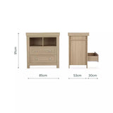 CuddleCo Burford Dresser Changer - Oak Oak - ebebek