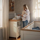 CuddleCo Burford Dresser Changer - White/Oak White/Oak - ebebek
