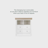 CuddleCo Burford Dresser Changer - White/Oak White/Oak - ebebek