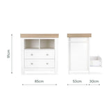 CuddleCo Burford Dresser Changer - White/Oak White/Oak - ebebek