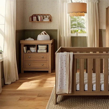 CuddleCo Burford 2 Piece Nursery Furniture Set - Oak Oak - ebebek