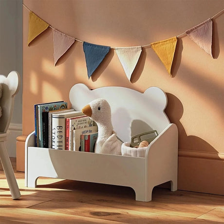 CuddleCo Play House Bear Book Storage - Pebble - ebebek