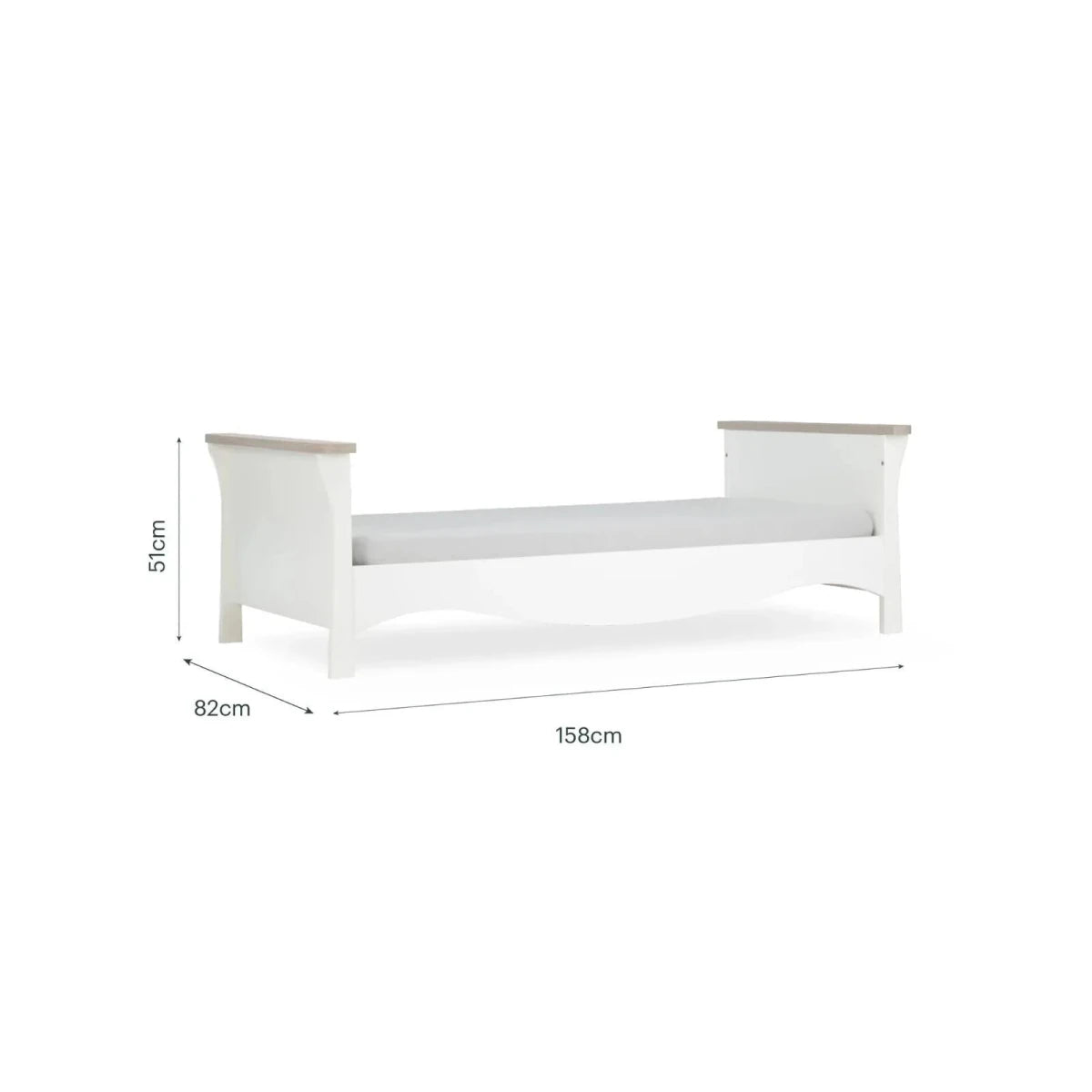 CuddleCo Clara Toddler Bed - White/Ash White/Ash - ebebek
