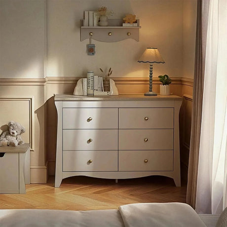 CuddleCo Clara 6 Drawer Dresser - Cashmere/Ash Cashmere/Ash - ebebek