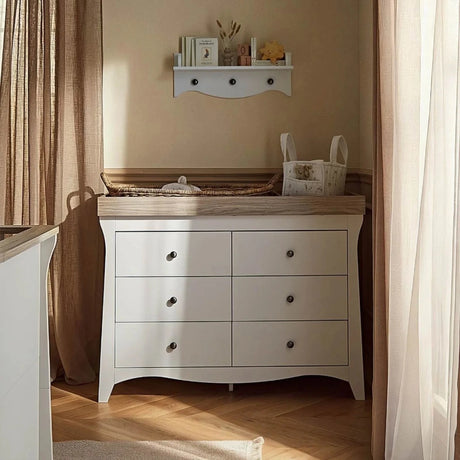 CuddleCo Clara 6 Drawer Dresser - White/Ash White/Ash - ebebek