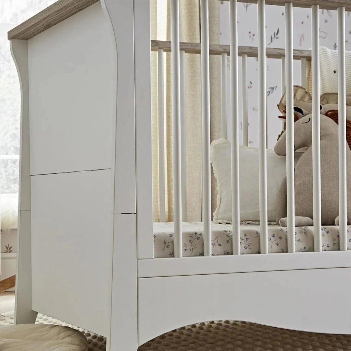 CuddleCo Clara 2 Piece Nursery Furniture Set - White & Ash - ebebek