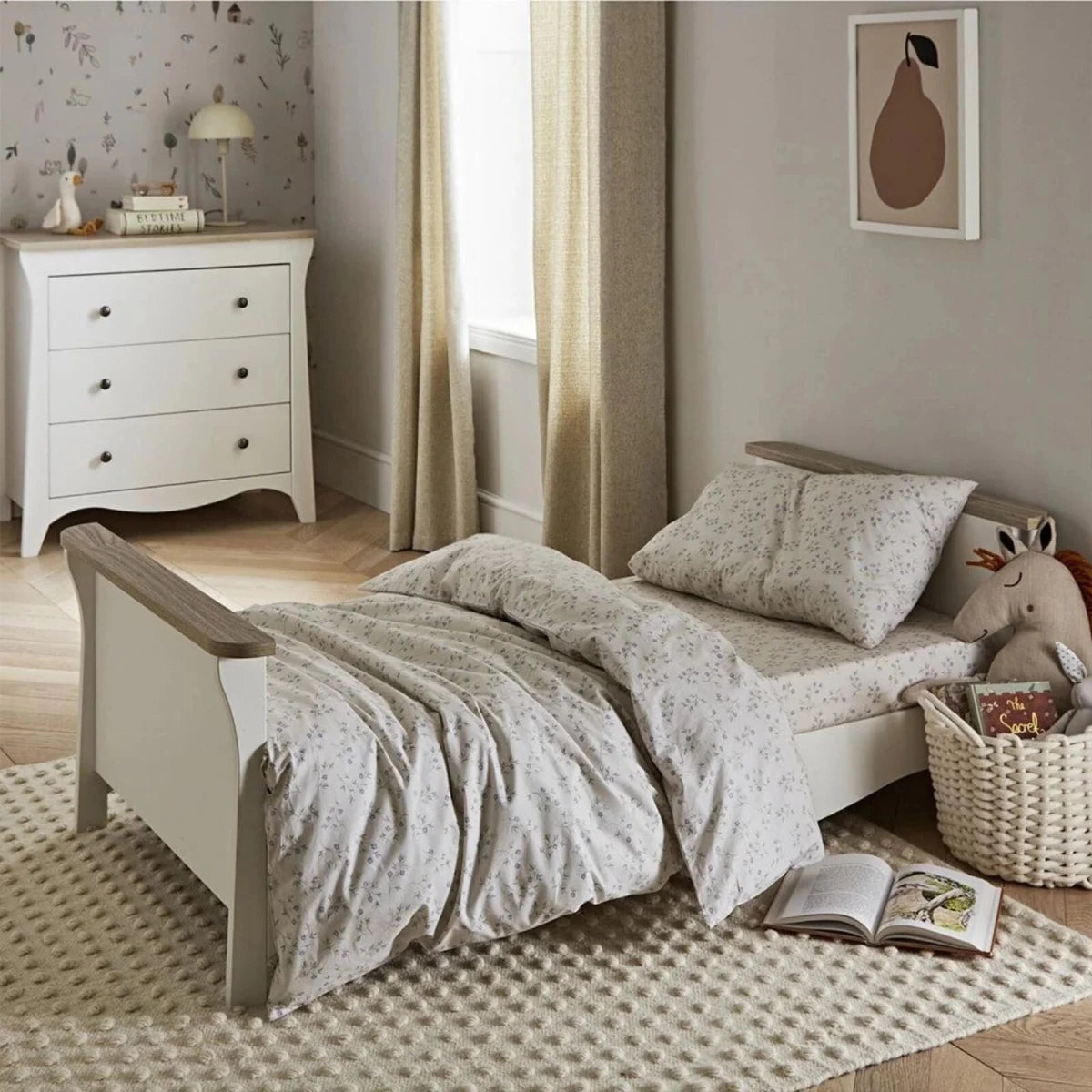 CuddleCo Clara 2 Piece Nursery Furniture Set - White & Ash - ebebek