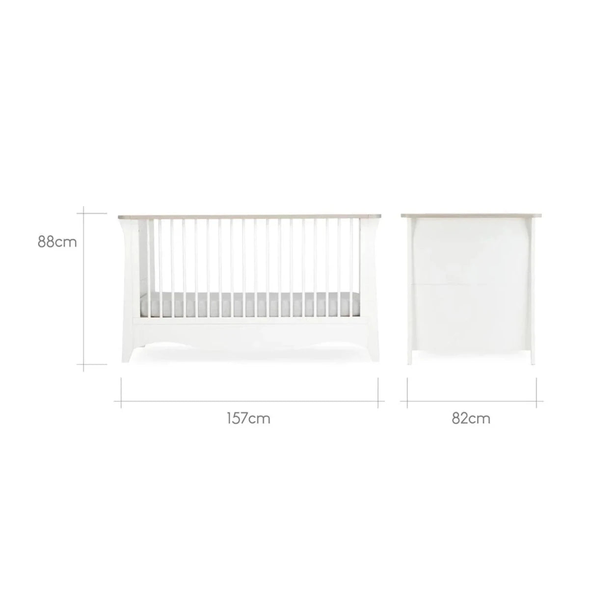 CuddleCo Clara 2 Piece Nursery Furniture Set - White & Ash - ebebek
