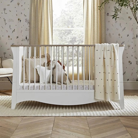 CuddleCo Clara Cot Bed - White & Ash - ebebek