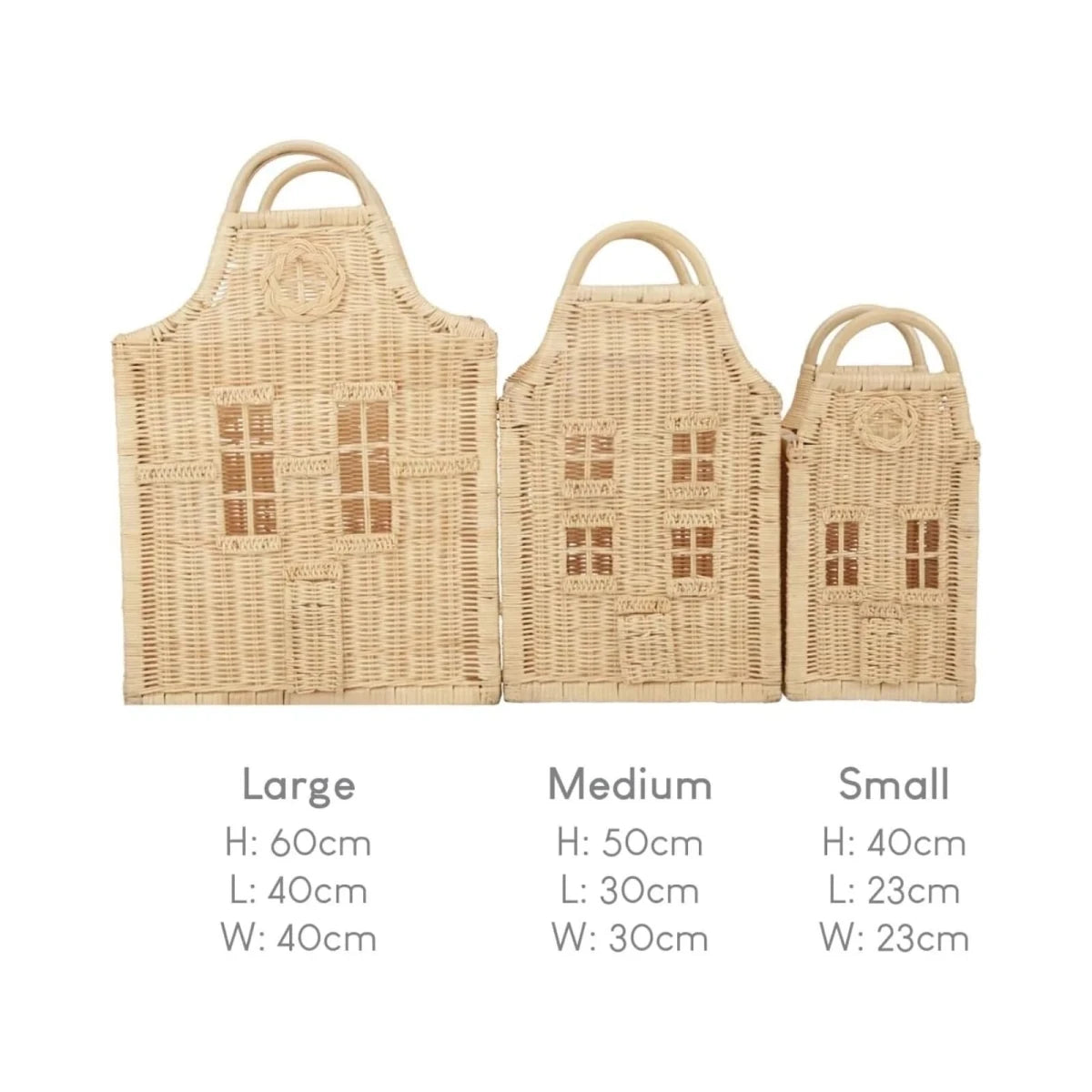 CuddleCo Dutch House Storage Baskets - Set of 3 - ebebek