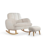 CuddleCo Etta Cuddle Nursing Chair & Foot Stool - Boucle Mushroom Boucle Mushroom - ebebek
