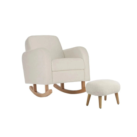 CuddleCo Etta Nursing Chair & Foot Stool - Boucle Off - White Boucle Off - White - ebebek