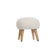 CuddleCo Etta Foot Stool - Boucle Off - White Boucle Off - White - ebebek