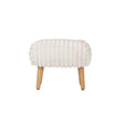 CuddleCo Etta Foot Stool - Faux Fur Cream Faux Fur Cream - ebebek