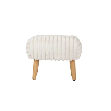 CuddleCo Etta Foot Stool - Faux Fur Cream Faux Fur Cream - ebebek