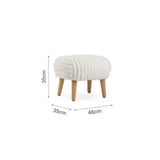 CuddleCo Etta Foot Stool - Faux Fur Cream Faux Fur Cream - ebebek