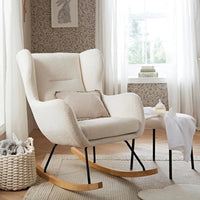 CuddleCo Marley Nursing Chair and Footstool - Teddy Off White Teddy Off White - ebebek