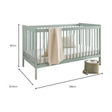 CuddleCo Nola Cot Bed - Sage Green Sage Green - ebebek