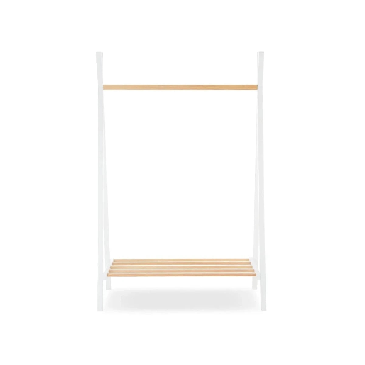 CuddleCo Nola Clothes Rail - White & Natural - ebebek