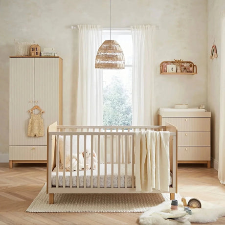 CuddleCo Remi 3 Piece Nursery Furniture Set - Oak/Cashmere Oak/Cashmere - ebebek