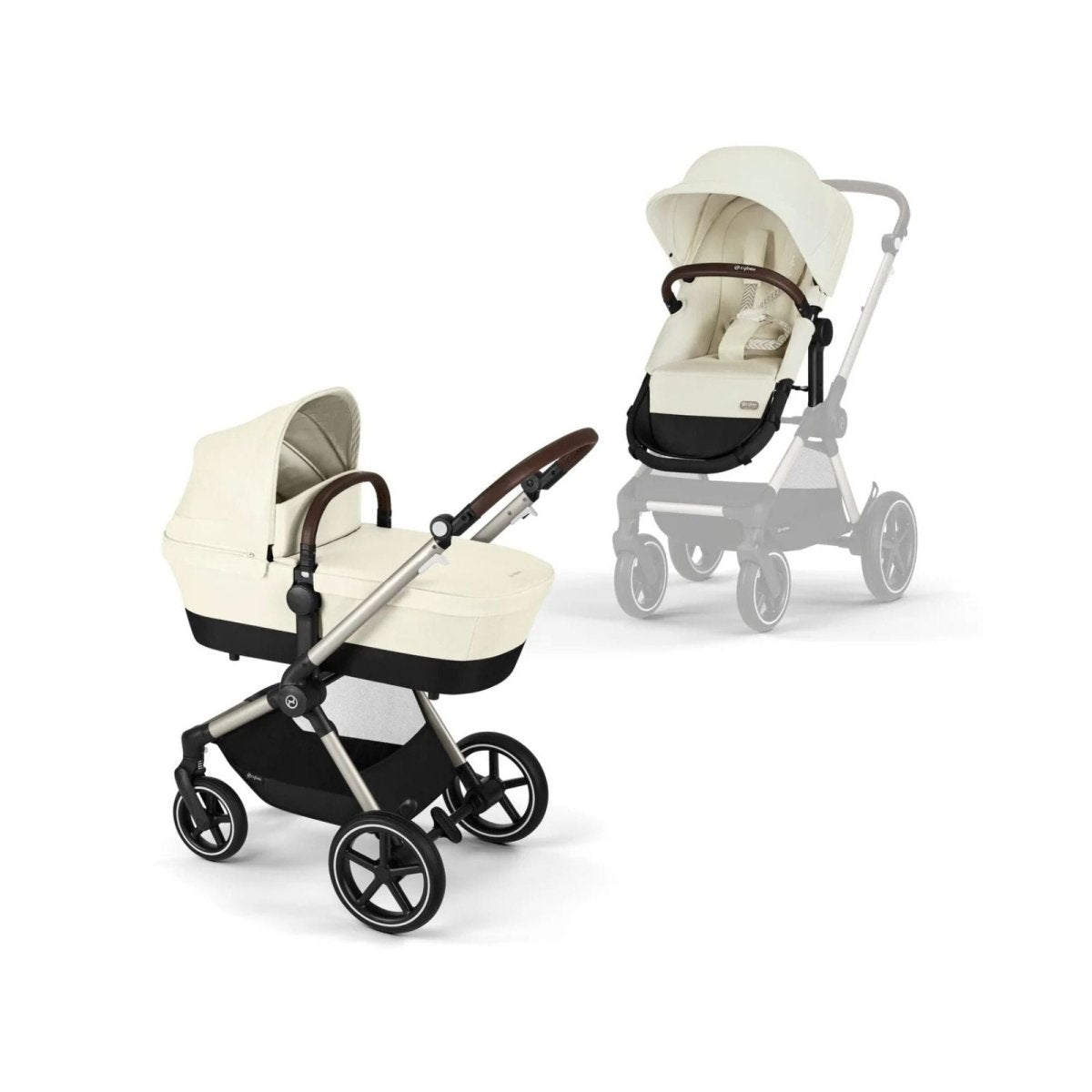 Cybex Eos Lux Silver 2 - in - 1 Pushchair - Seashell Beige - ebebek - Black Friday