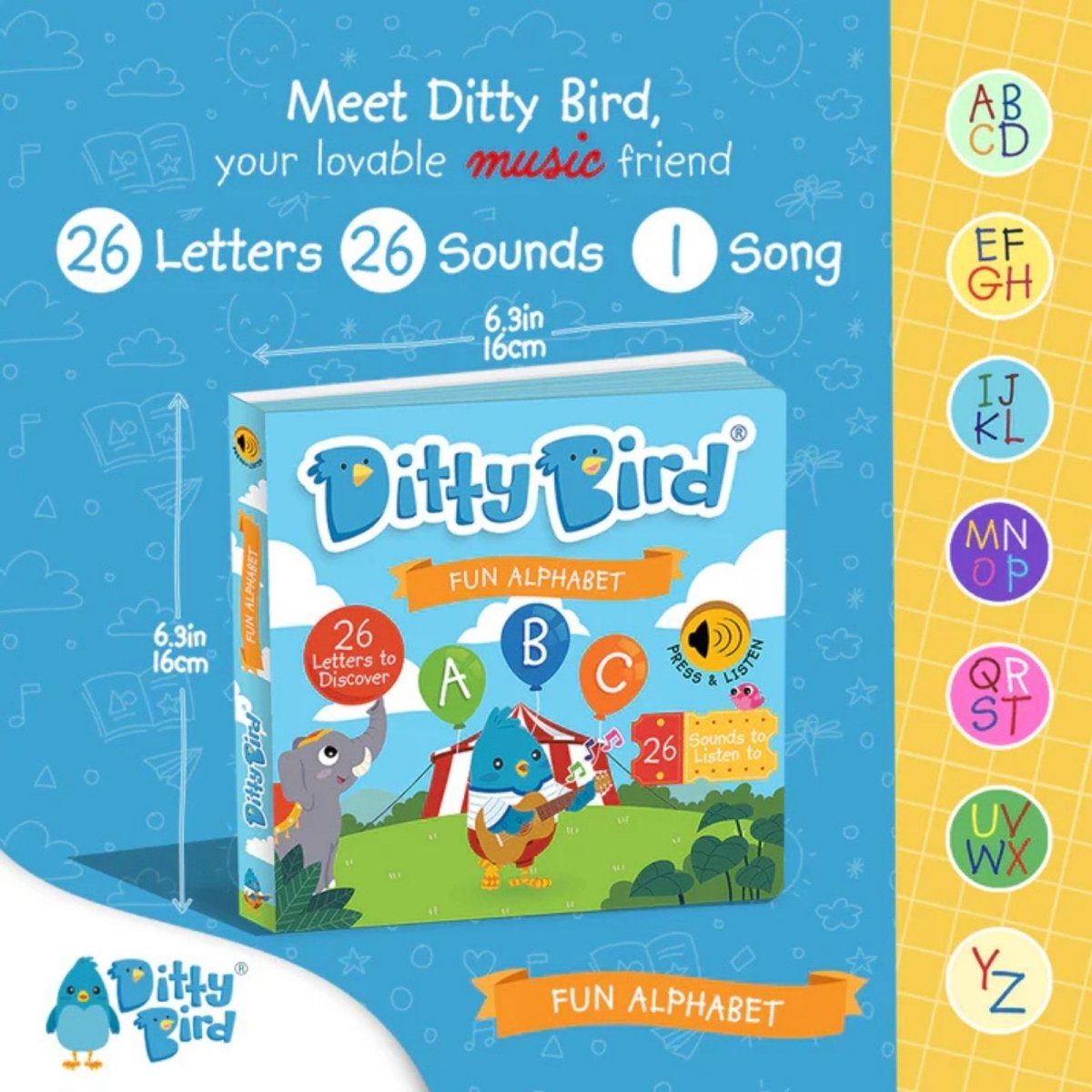 Ditty Bird ABC Fun Alphabet Book - ebebek - Black Friday
