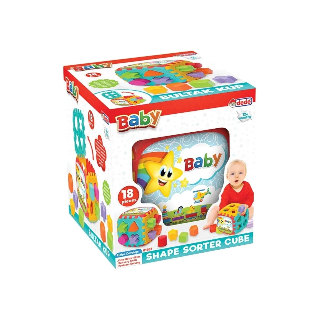 Dede Baby Puzzle Big Shape Sorter Cube - ebebek