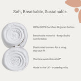 Gaia Baby Hera Bedside Crib Fitted Sheet 2 Pack - ebebek