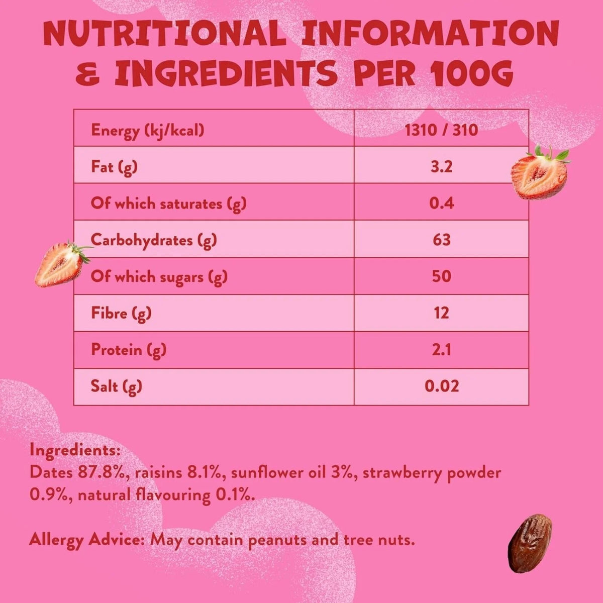 Goodies Strawberry & Date Fruit Bars 3+ years 100g (5x20g)