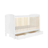 Ickle Bubba Coleby Scandi Cot Bed with Under Drawer Scandi White - Premium Sprung Mattress Premium Sprung Mattress - ebebek