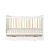 Ickle Bubba Coleby Scandi Cot Bed with Under Drawer Scandi White - Premium Sprung Mattress Premium Sprung Mattress - ebebek